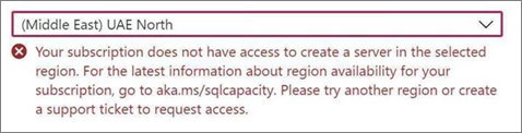 Error de acceso a regiones