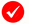 marca de verificación roja