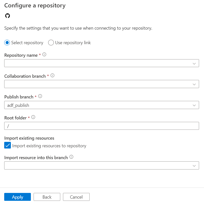 Configuraciones del repositorio de GitHub
