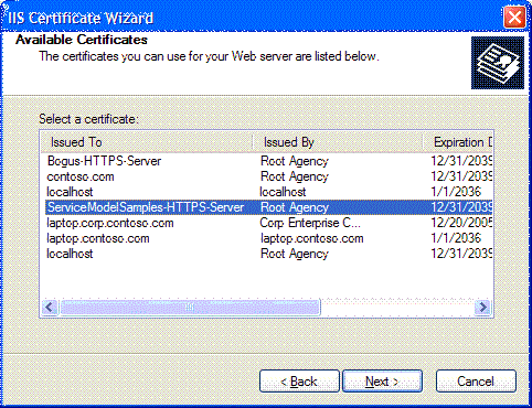 Asistente para certificados de IIS