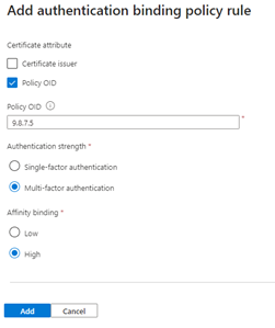 Captura de pantalla que muestra un enlace de autenticación personalizado.