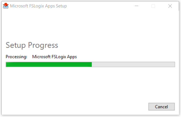 Captura de pantalla que muestra la pantalla de progreso.