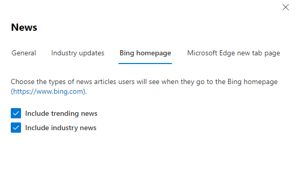 Alterna para noticias del sector y noticias de tendencias.