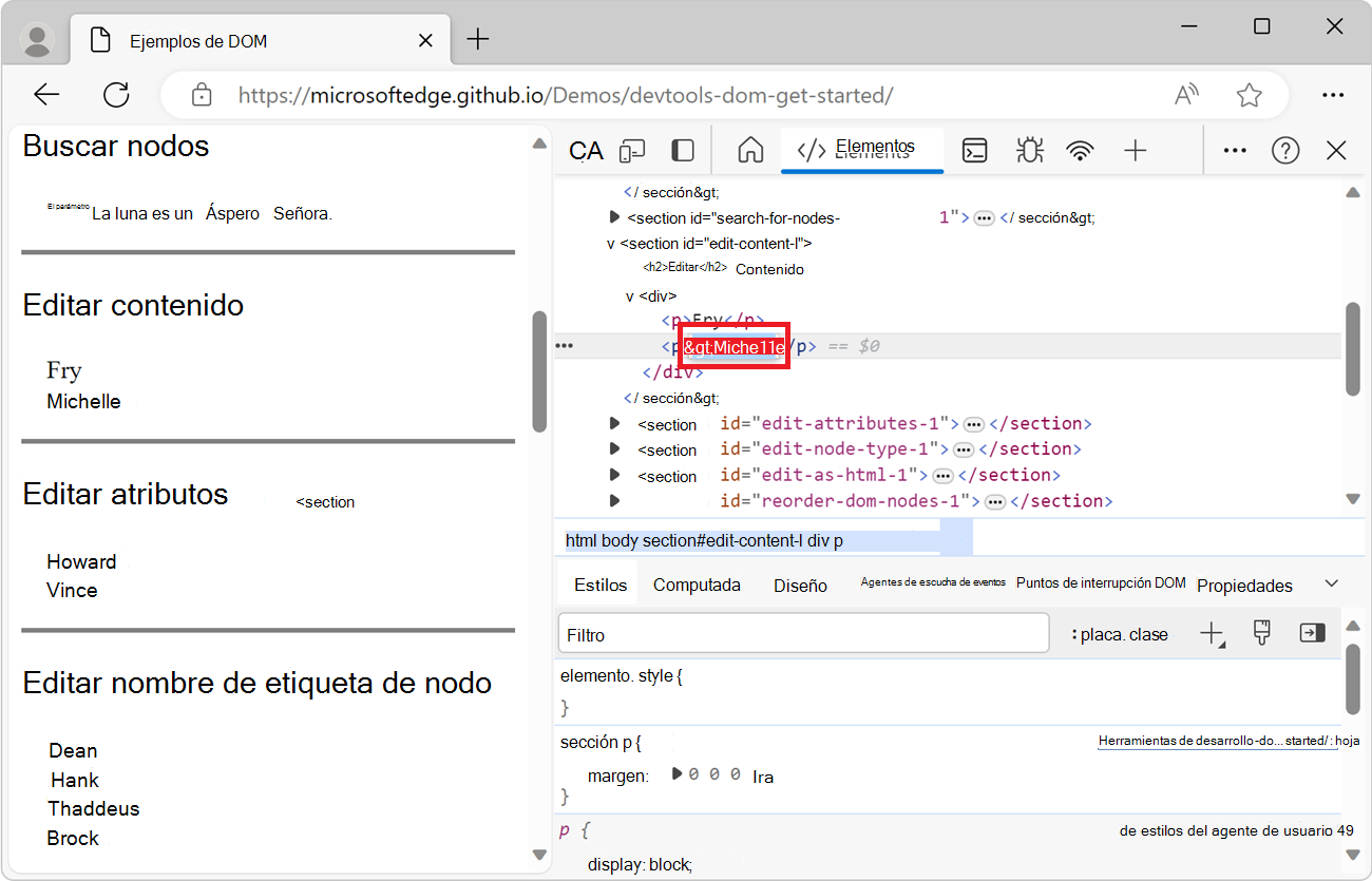 Editar el texto