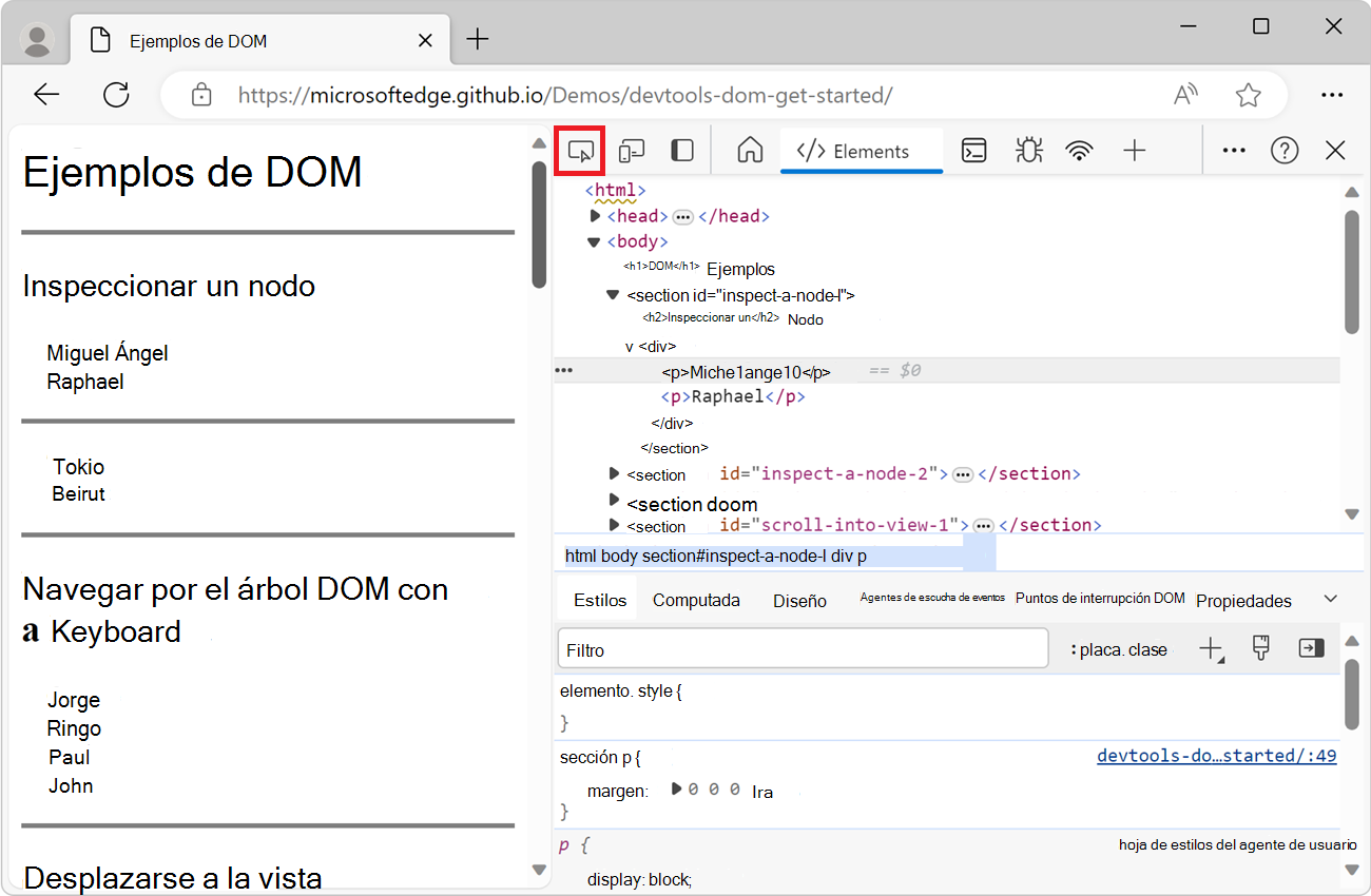 Icono Inspeccionar