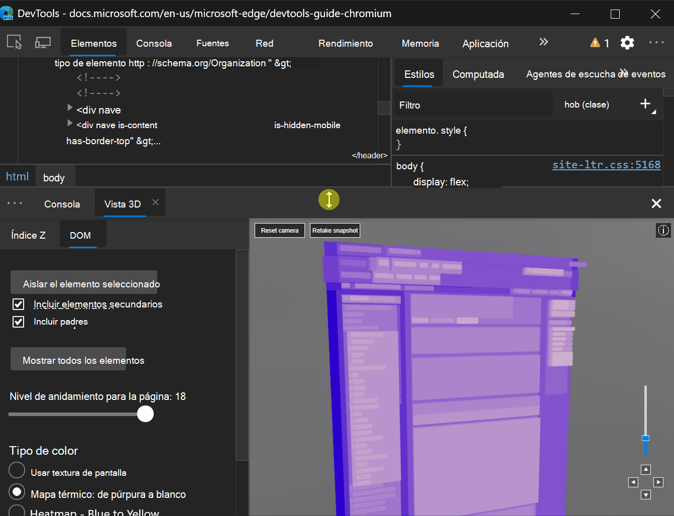 Cambio de tamaño del cajón en Microsoft Edge 83