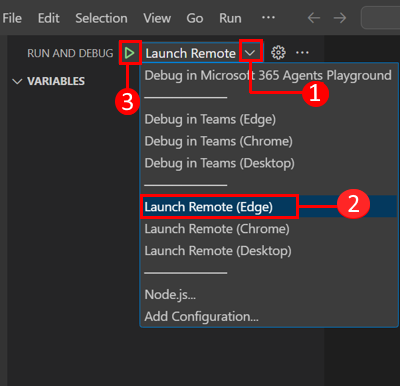Captura de pantalla que muestra la aplicación de depuración e inicio remoto.