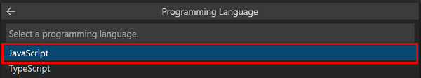 En la captura de pantalla se muestra la opción para seleccionar el lenguaje de programación.