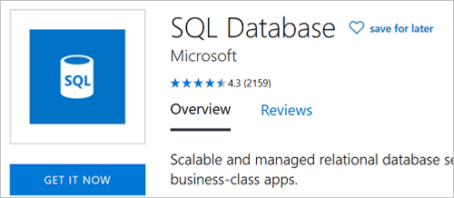 Recorte de pantalla en el que se muestra el botón Obtener ahora de SQL.