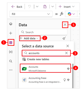 Captura de pantalla del panel de datos de cierre.
