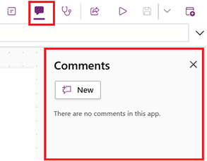 Captura de pantalla que muestra dónde se encuentra la acción de la aplicación Comentarios y su menú donde puedes agregar un nuevo comentario.