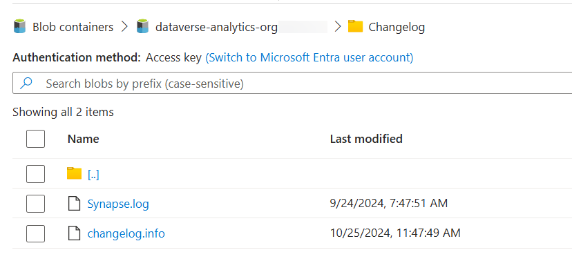 Carpetas incrementales en Azure Data Lake Storage creadas por Synapse Link