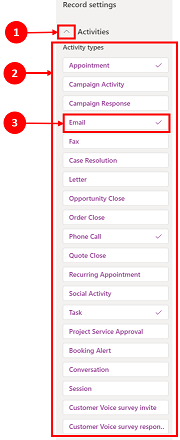 Cómo configurar tipos de registros de actividad