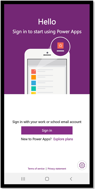 Inicia sesión en Power Apps.