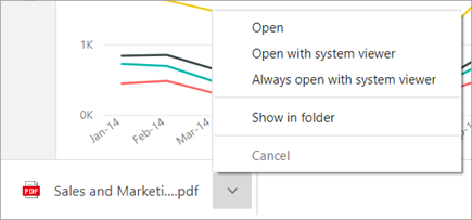 Captura de pantalla que muestra las opciones de PDF en la esquina izquierda de un explorador Chrome.