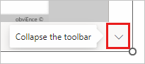 Captura de pantalla del complemento de Power BI para el control de barra de herramientas de expansión y contracción de PowerPoint.