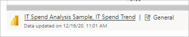 Captura de pantalla del complemento de Power BI para obtener información del informe de PowerPoint.