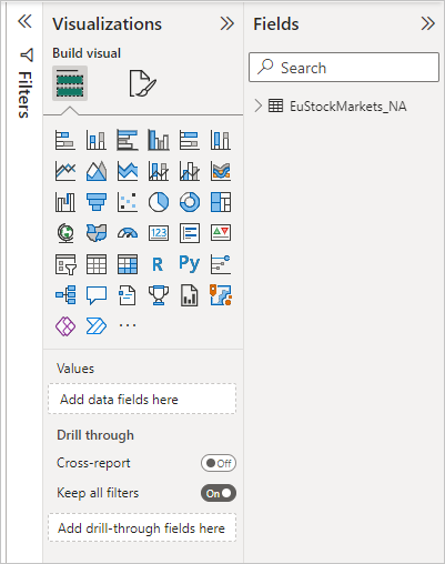 Captura de pantalla del panel Campos, en la que se muestran los datos cargados.