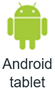 Captura de pantalla del icono que representa una categoría de dispositivo de tableta Android para la compatibilidad con aplicaciones móviles de Power BI.