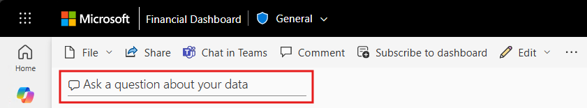 Captura de pantalla que muestra el cuadro de preguntas y respuestas en la vista del icono del panel.