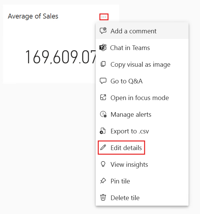 Captura de pantalla que muestra cómo abrir los detalles de un icono en el panel.