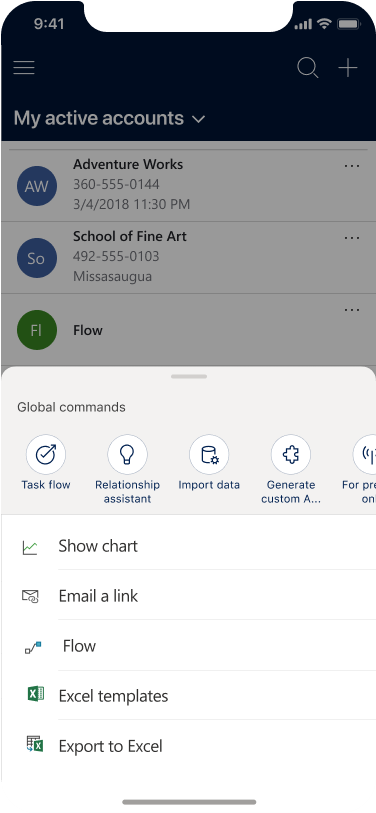 Model app mobile global commands Model app mobile global commands