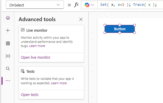 punto de entrada para el monitor en directo de Power Apps