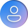 Icono de usuario con degradado azul que representa un agente de IA