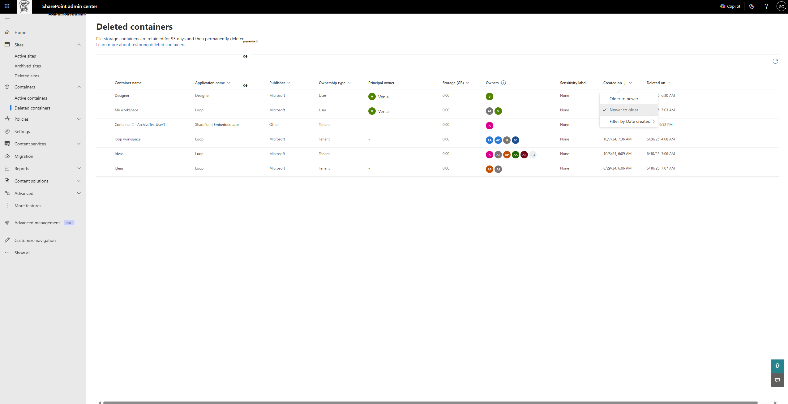  Contenedor SPE Sorting_on_Delete