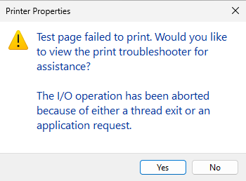 Windows 11 Error en la página de prueba de regresión