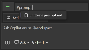 Captura de pantalla del uso de archivos de consulta en GitHub Copilot Chat.