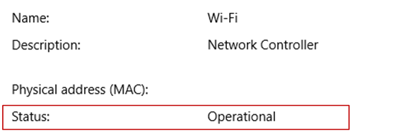 Configuración de red operativa