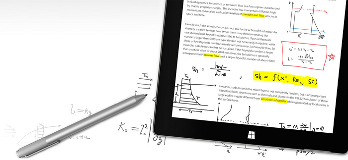 Hero de la Surface Pen.