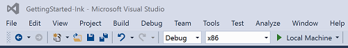Visual Studio botón Compilar proyecto.