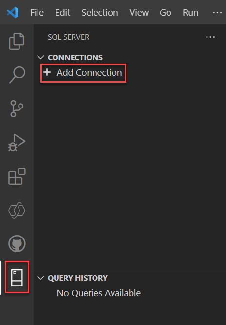 在 VS Code SQL Server 扩展中添加连接